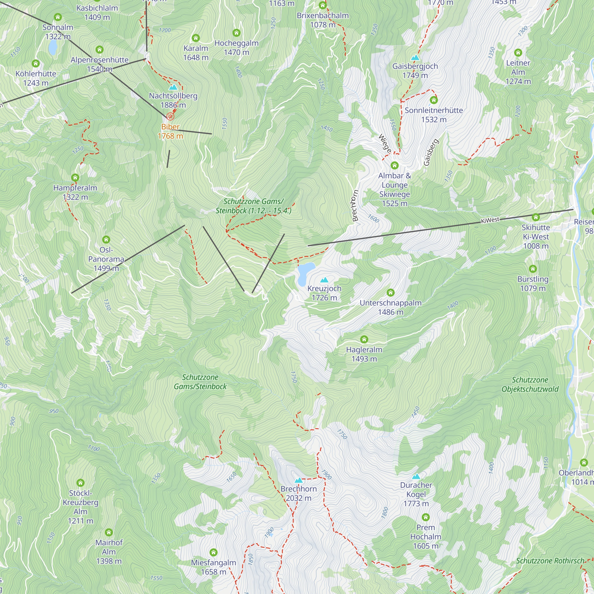 Brechhornhaus map