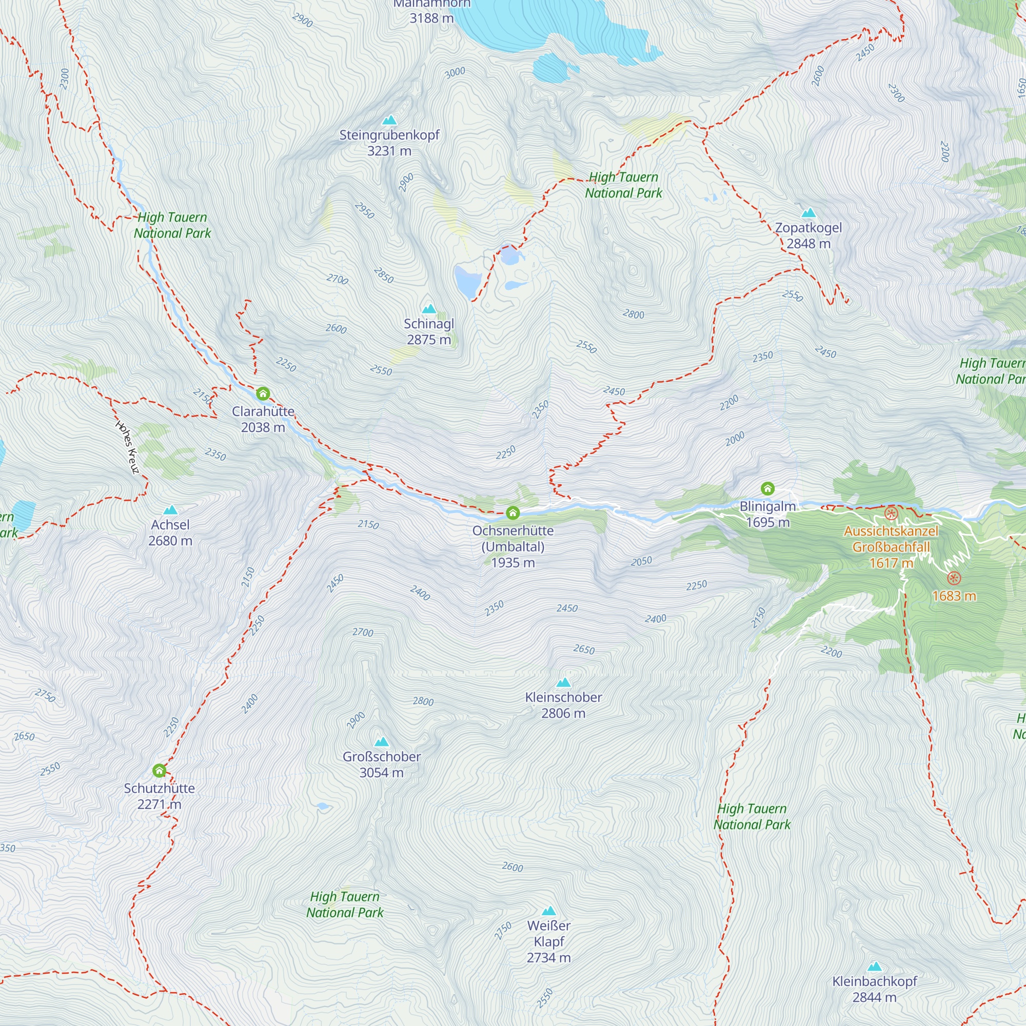 Ochsnerhütte (Umbaltal) map