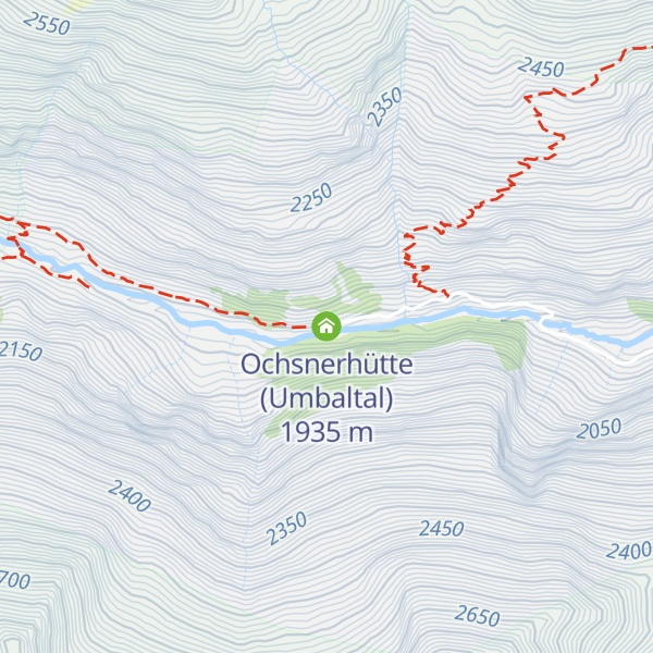Map of Ochsnerhütte (Umbaltal)