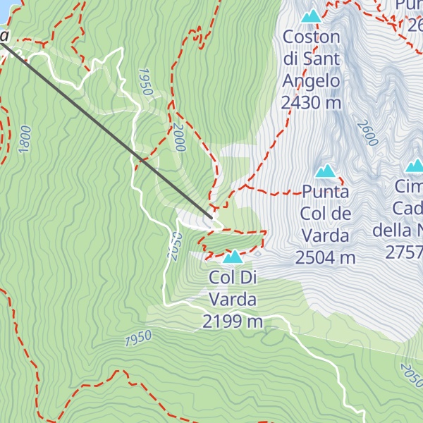 Map of Rifugio Col de Varda