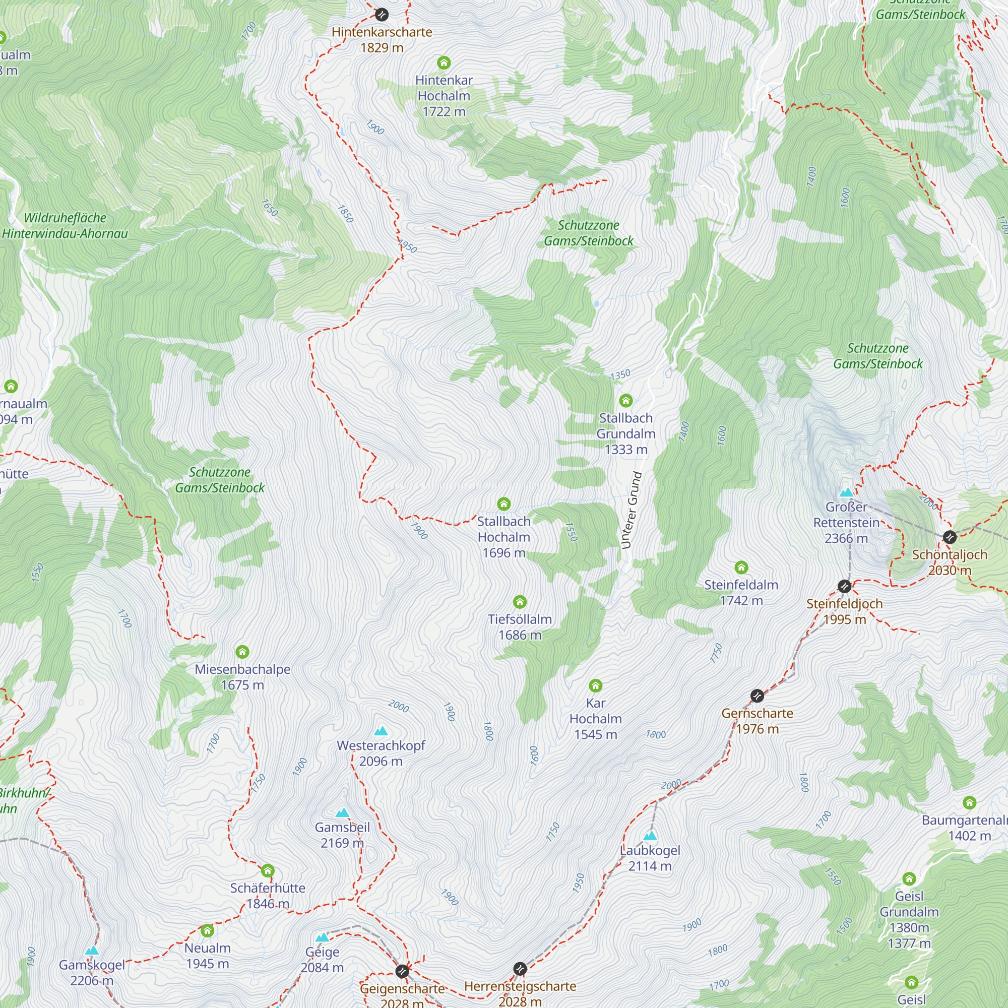 Stallbach Hochalm map