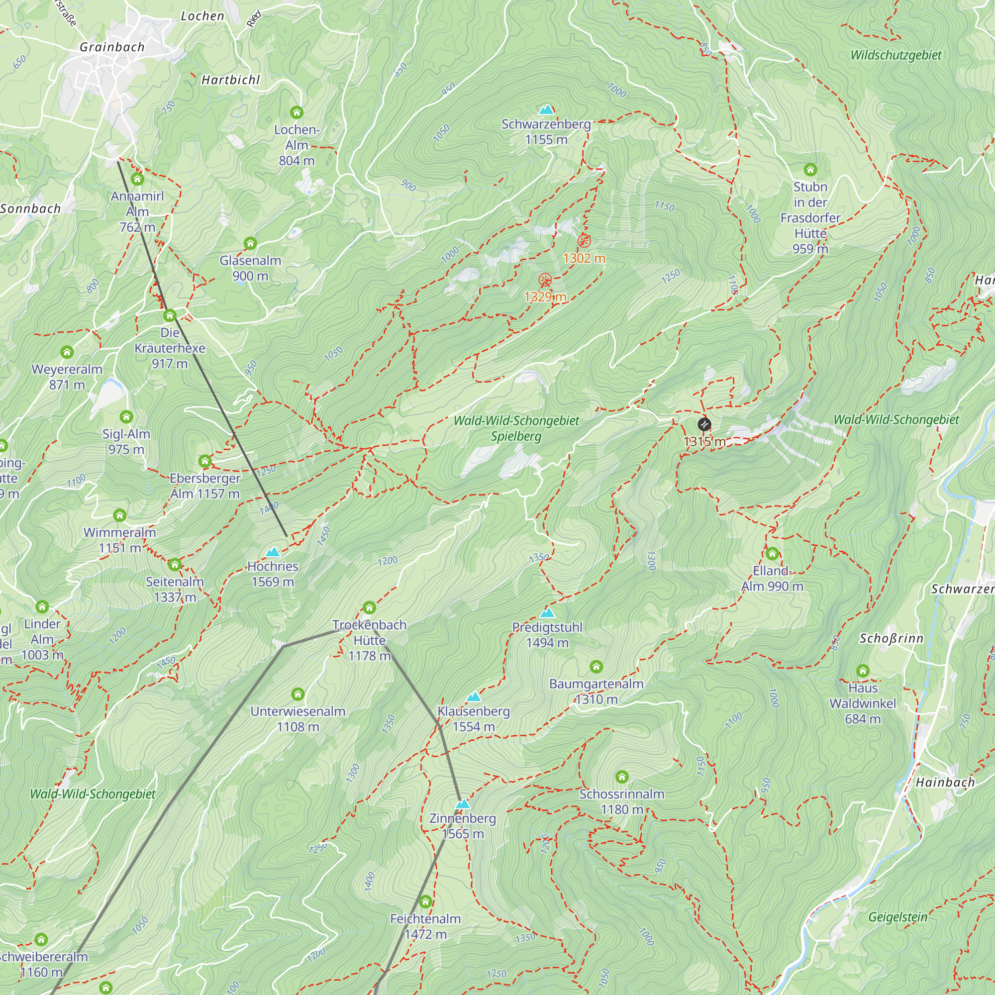 Grozach Hüttn map