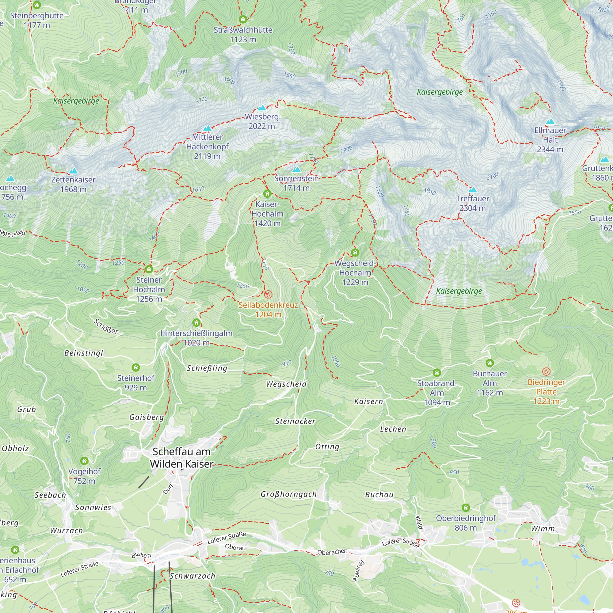 Wegscheid-Niederalm map