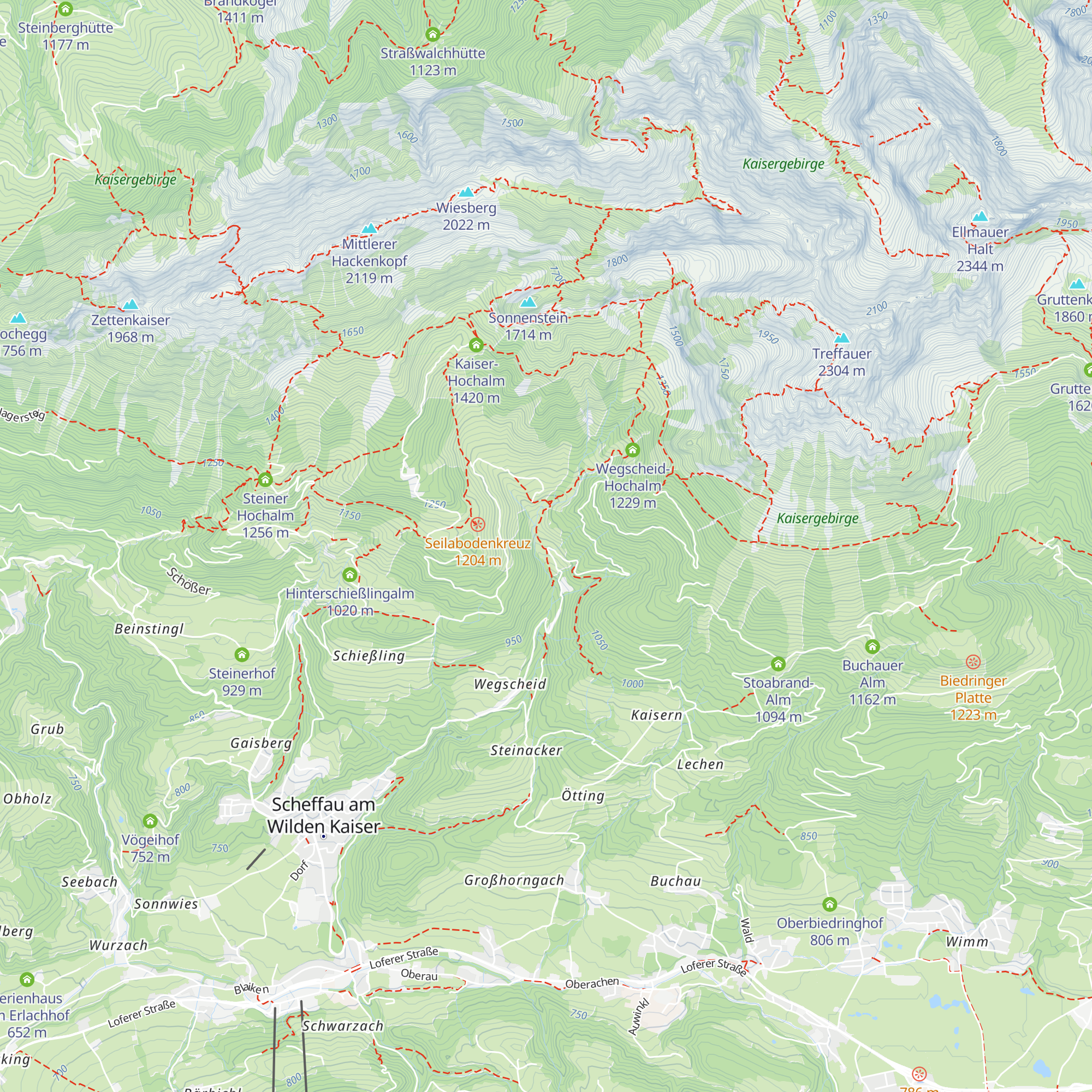 Wegscheid-Niederalm map