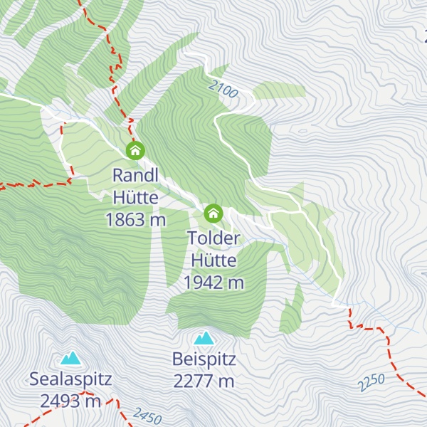 Map of Tolder Hütte