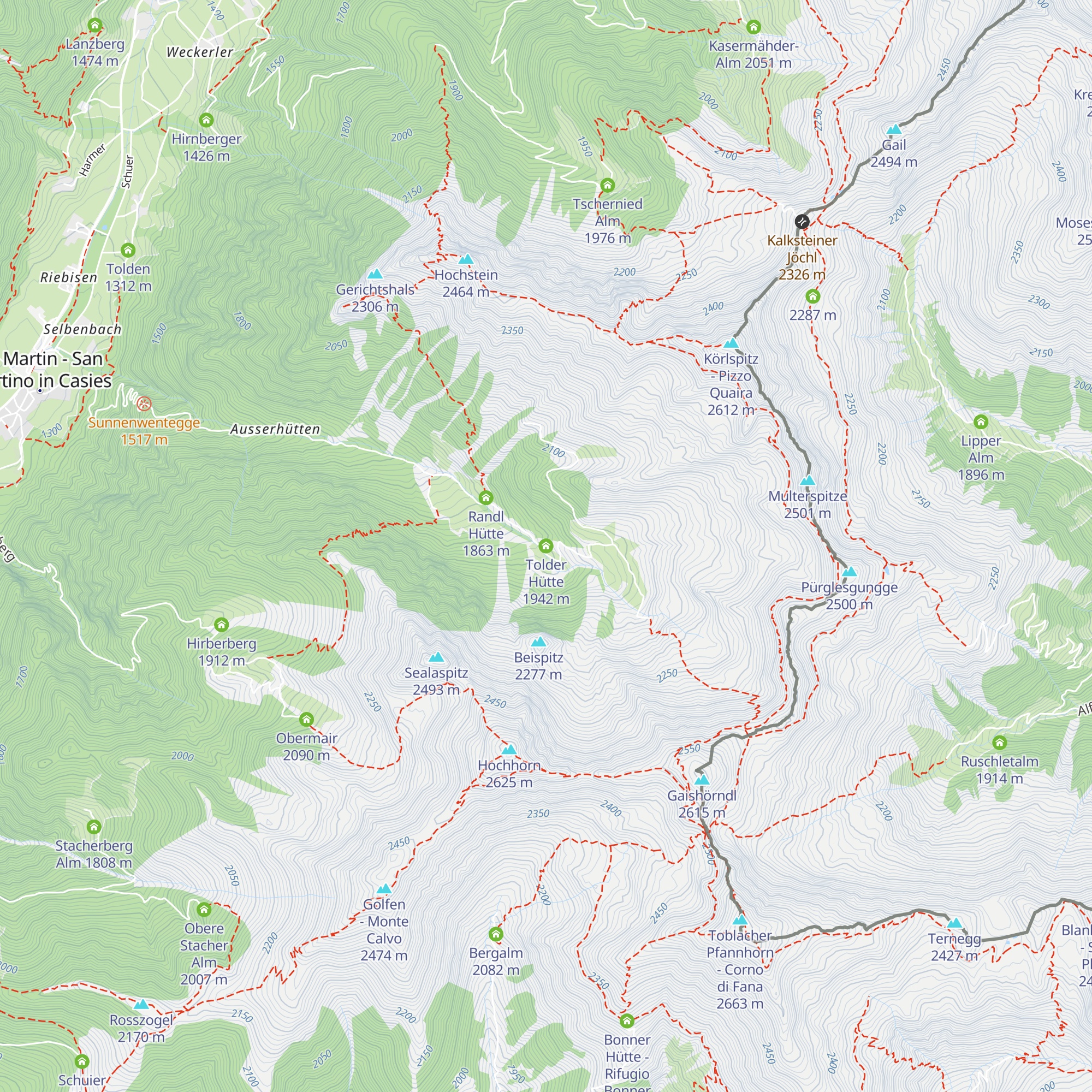 Tolder Hütte map