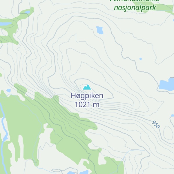 Map of Høgpiken