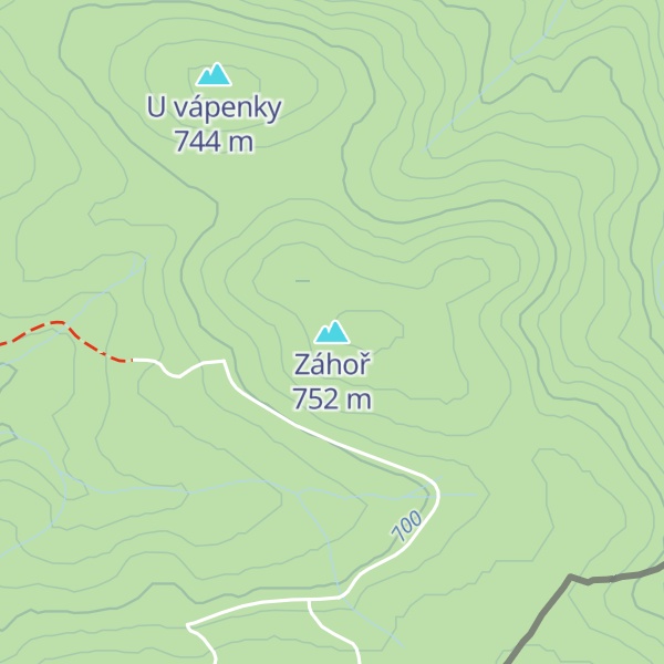 Map of Záhoř