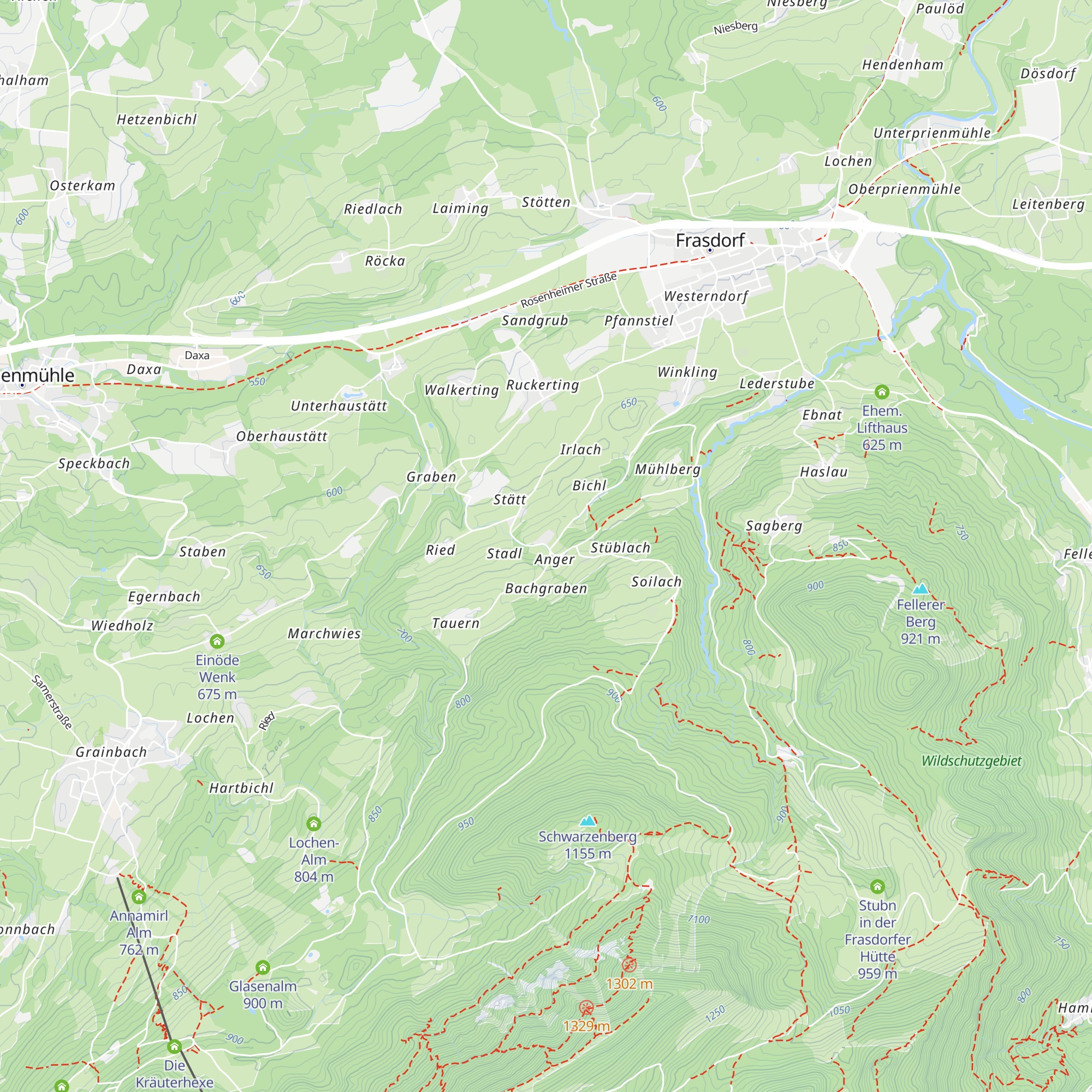 Hintere Berghäuser map