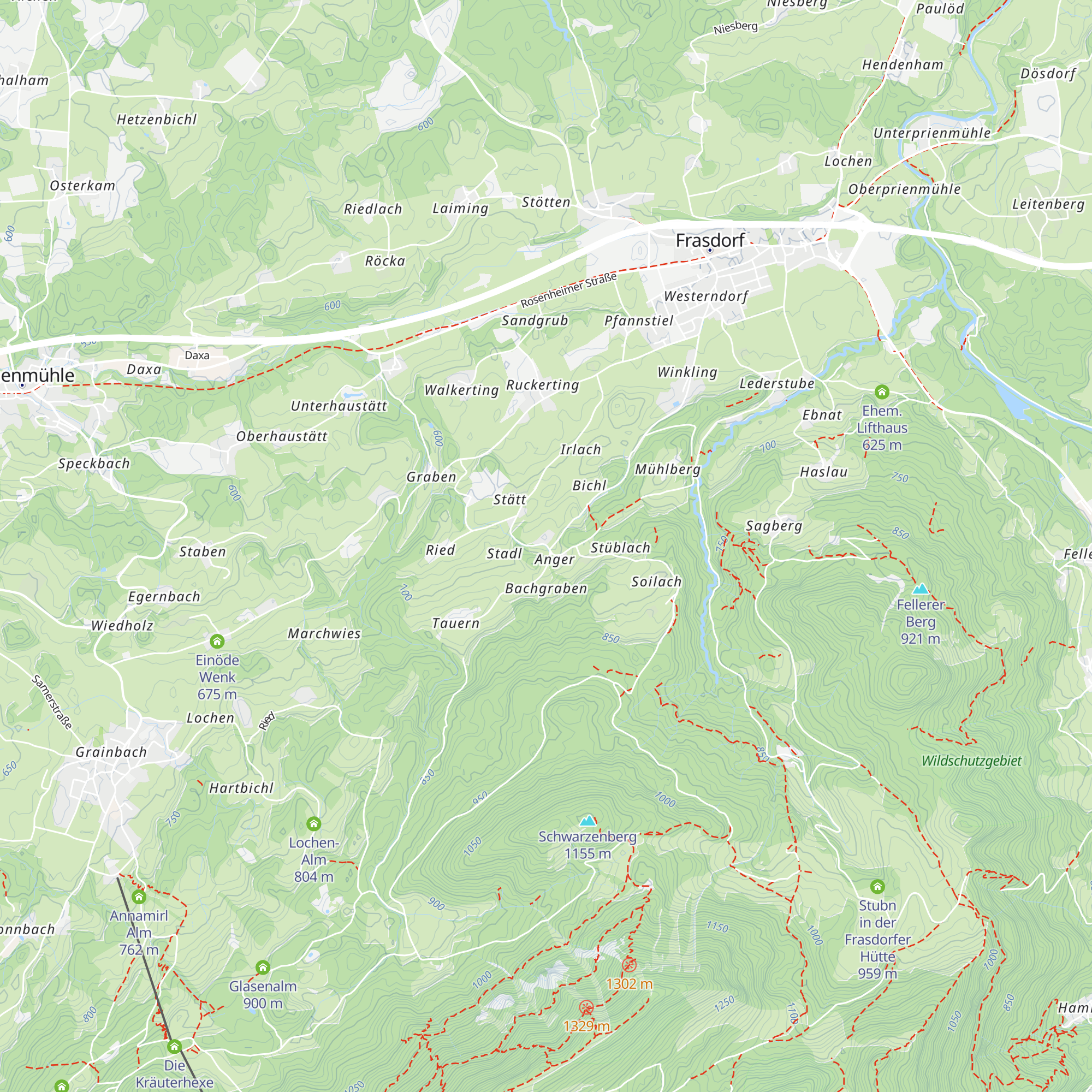 Hintere Berghäuser map