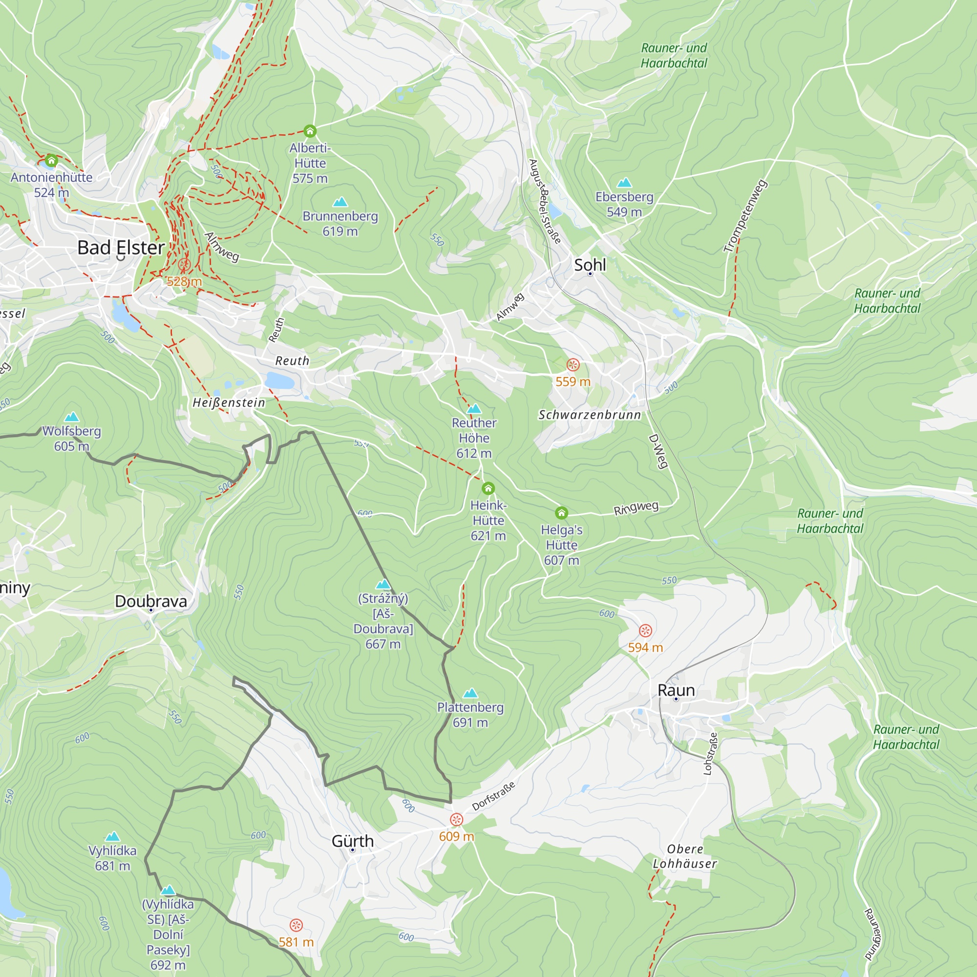 Heink-Hütte map