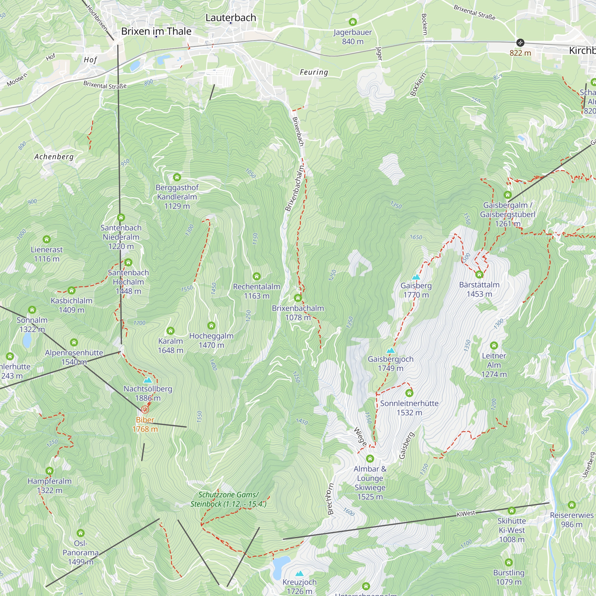 Brixenbachalm map