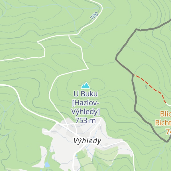 Map of U Buku [Hazlov-Výhledy]