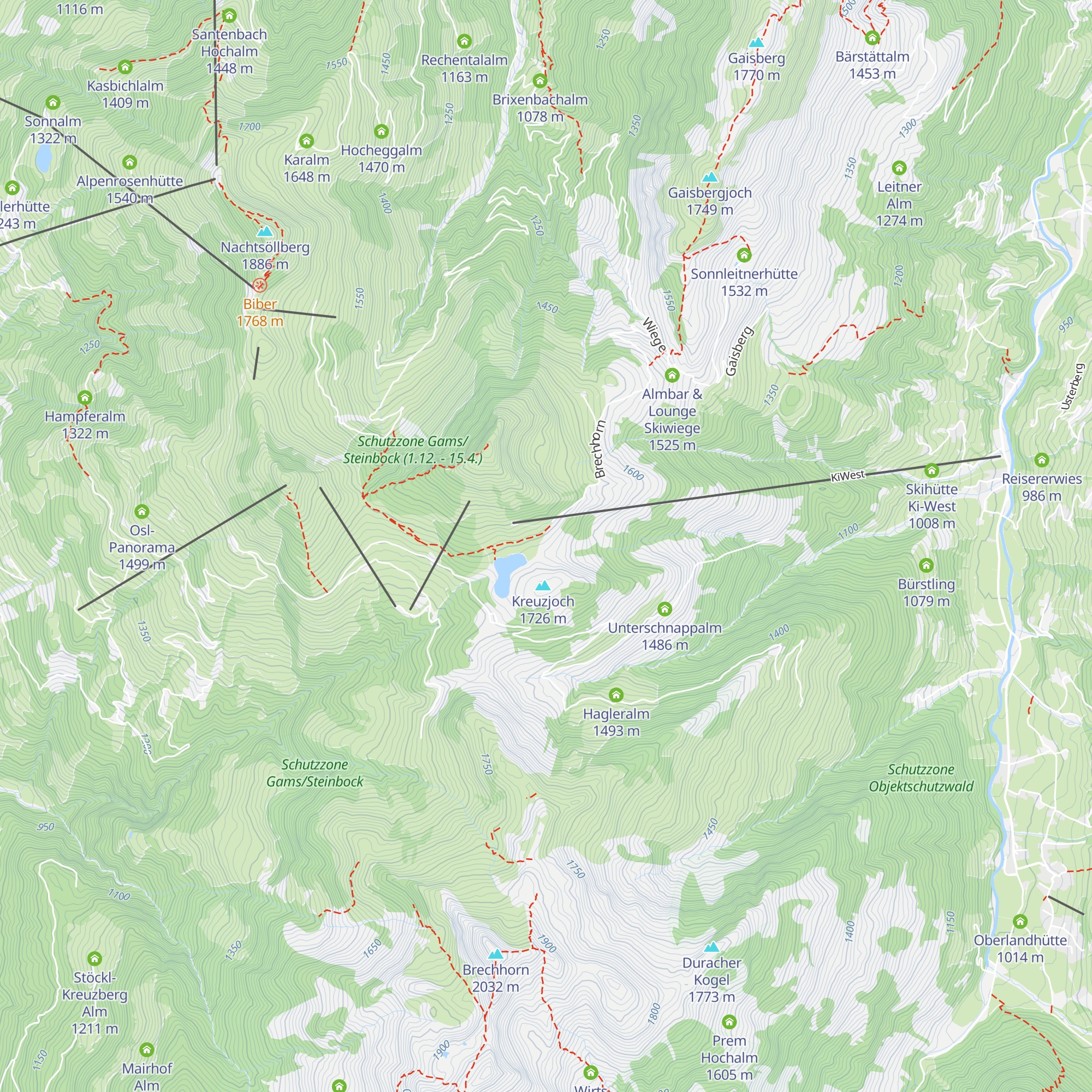 Streitschlagalm map