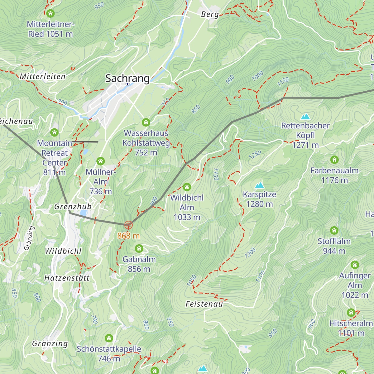 Wildbichl Alm map