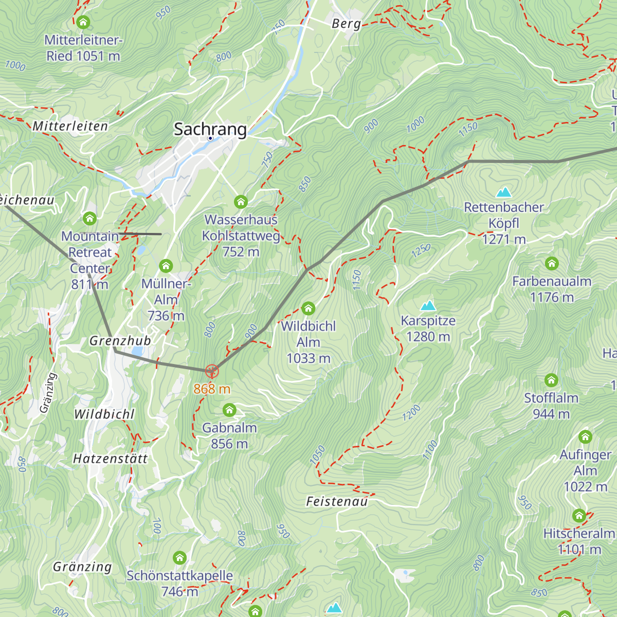 Wildbichl Alm map
