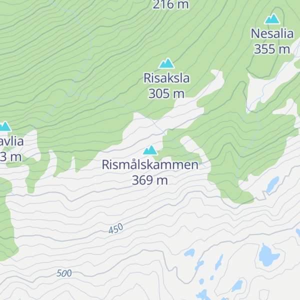 Map of Rismålskammen