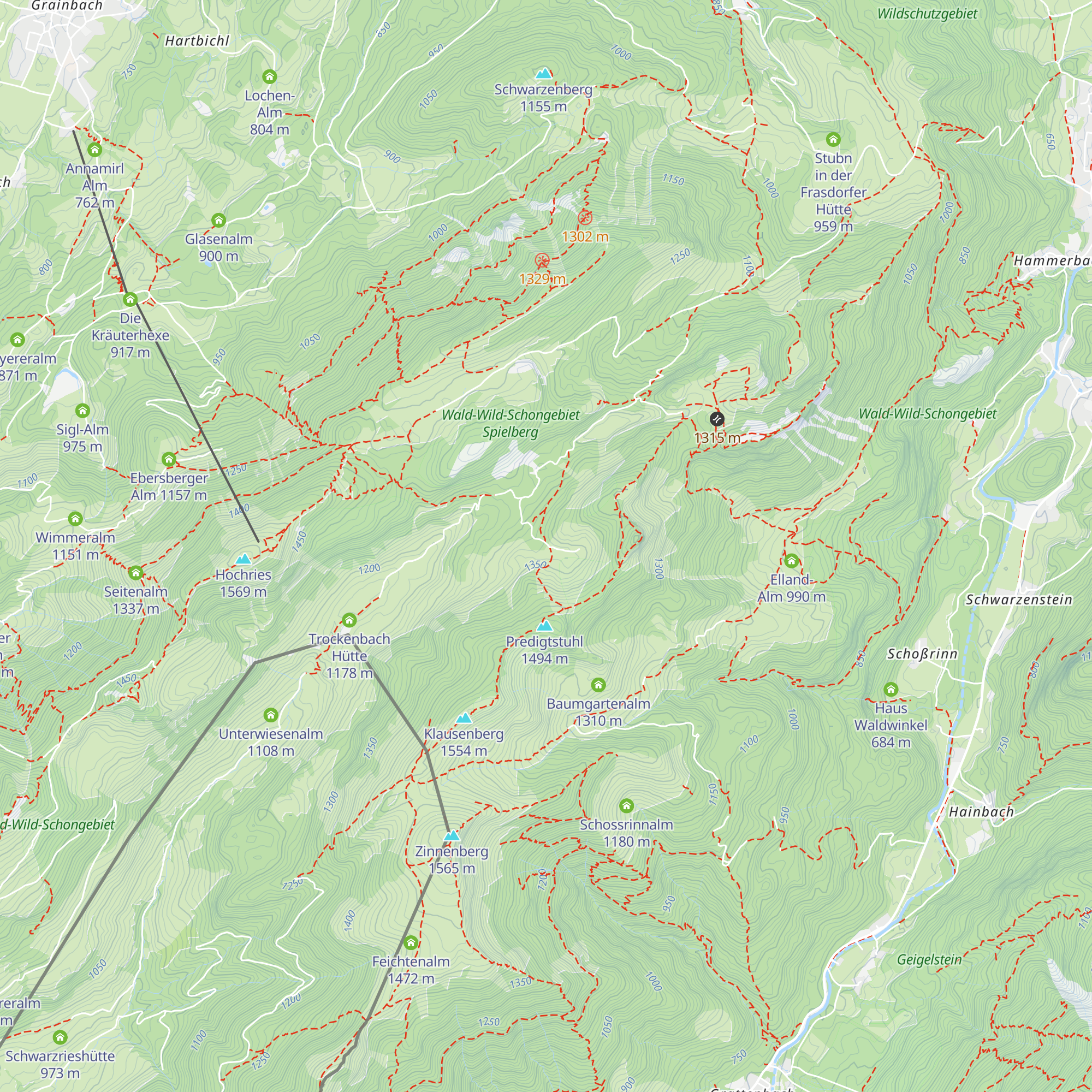 Grozach Bergwachthütte map