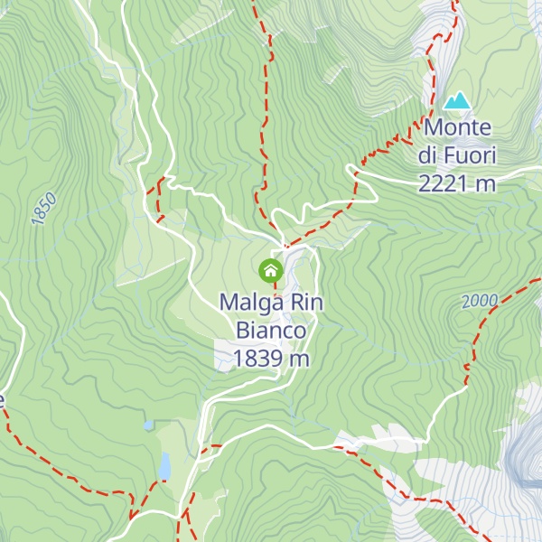 Map of Malga Rin Bianco