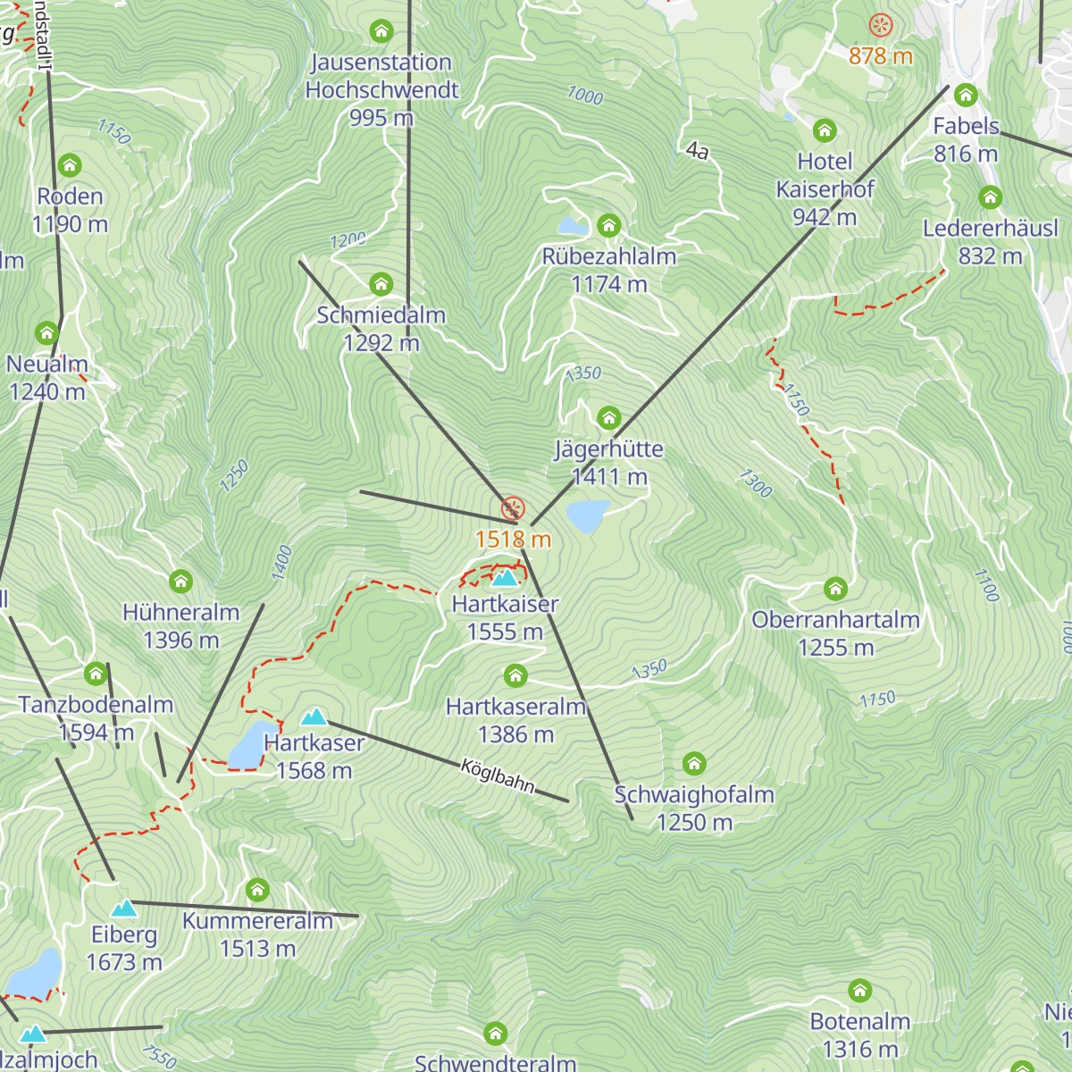 Panoramarestaurant Bergkaiser map
