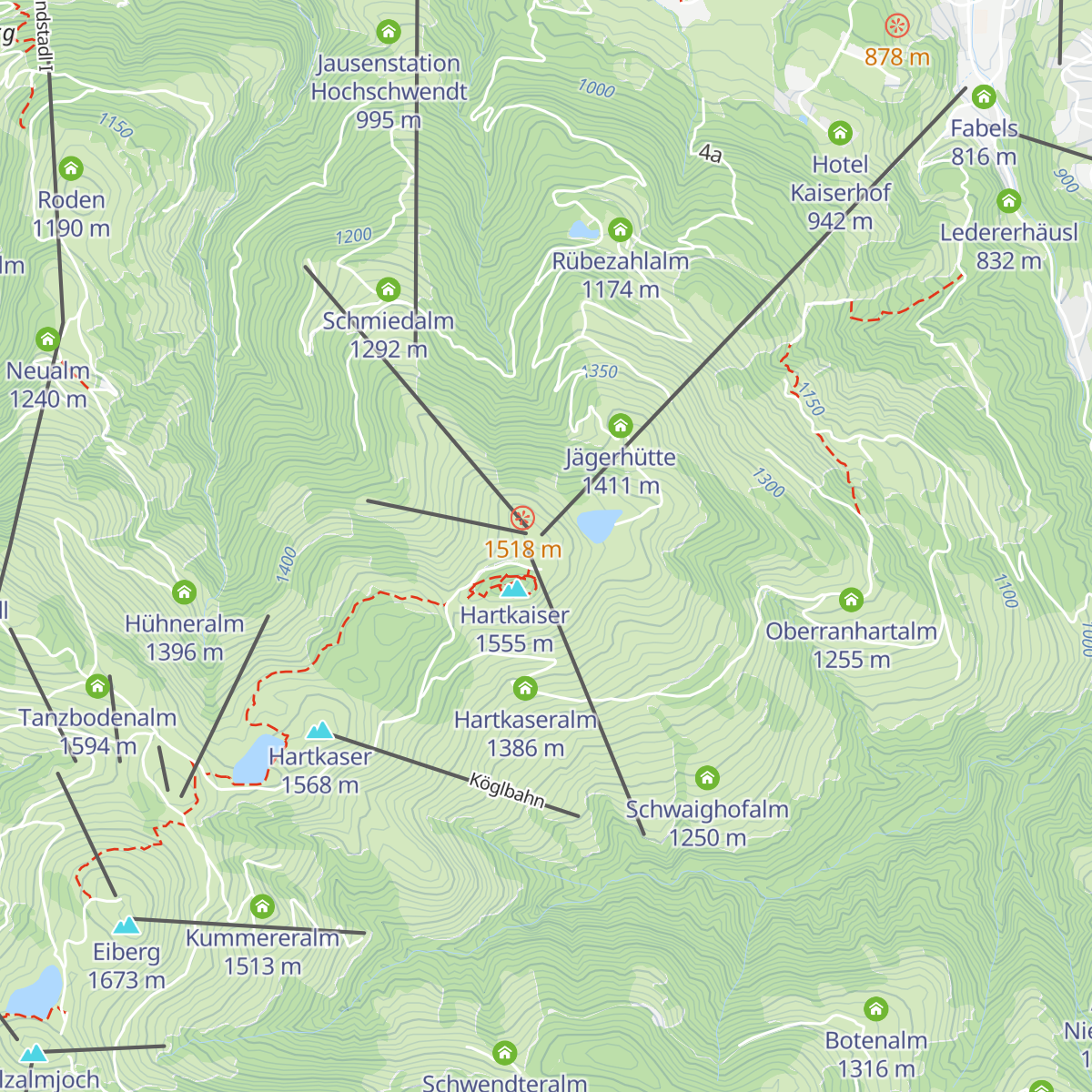 Panoramarestaurant Bergkaiser map