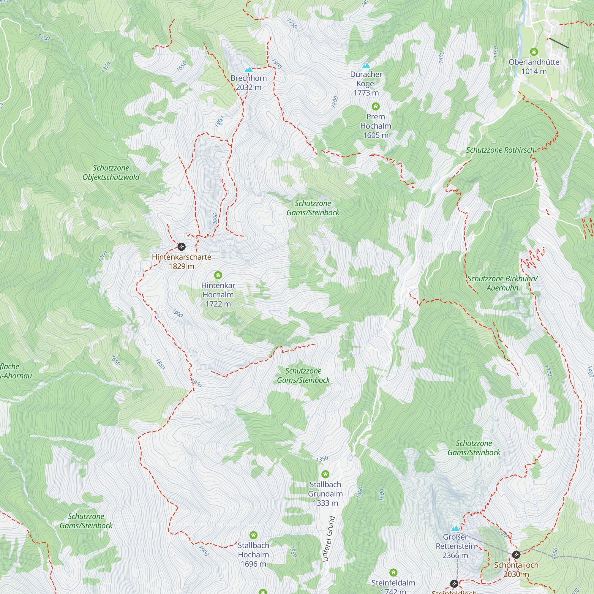 Hintenkar Niederalm map