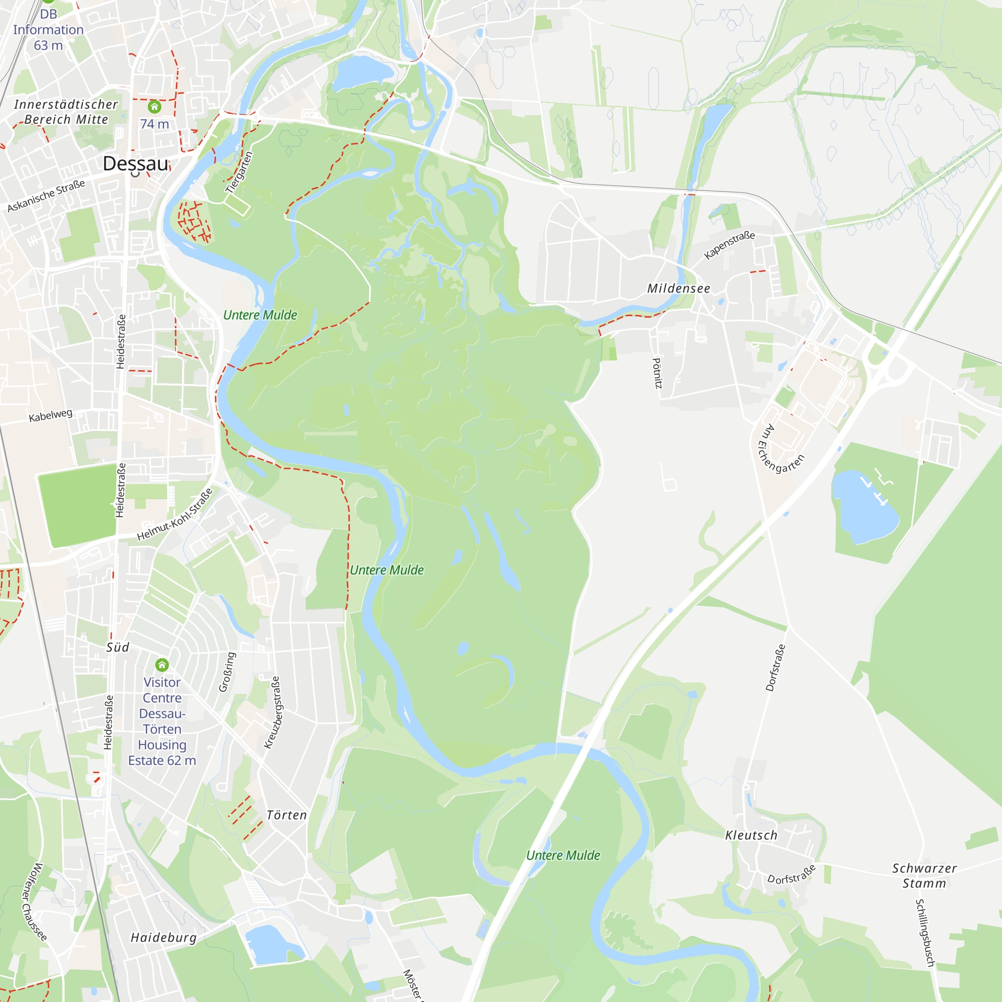 Die Hainichhütte im Pötnitzer Busch map
