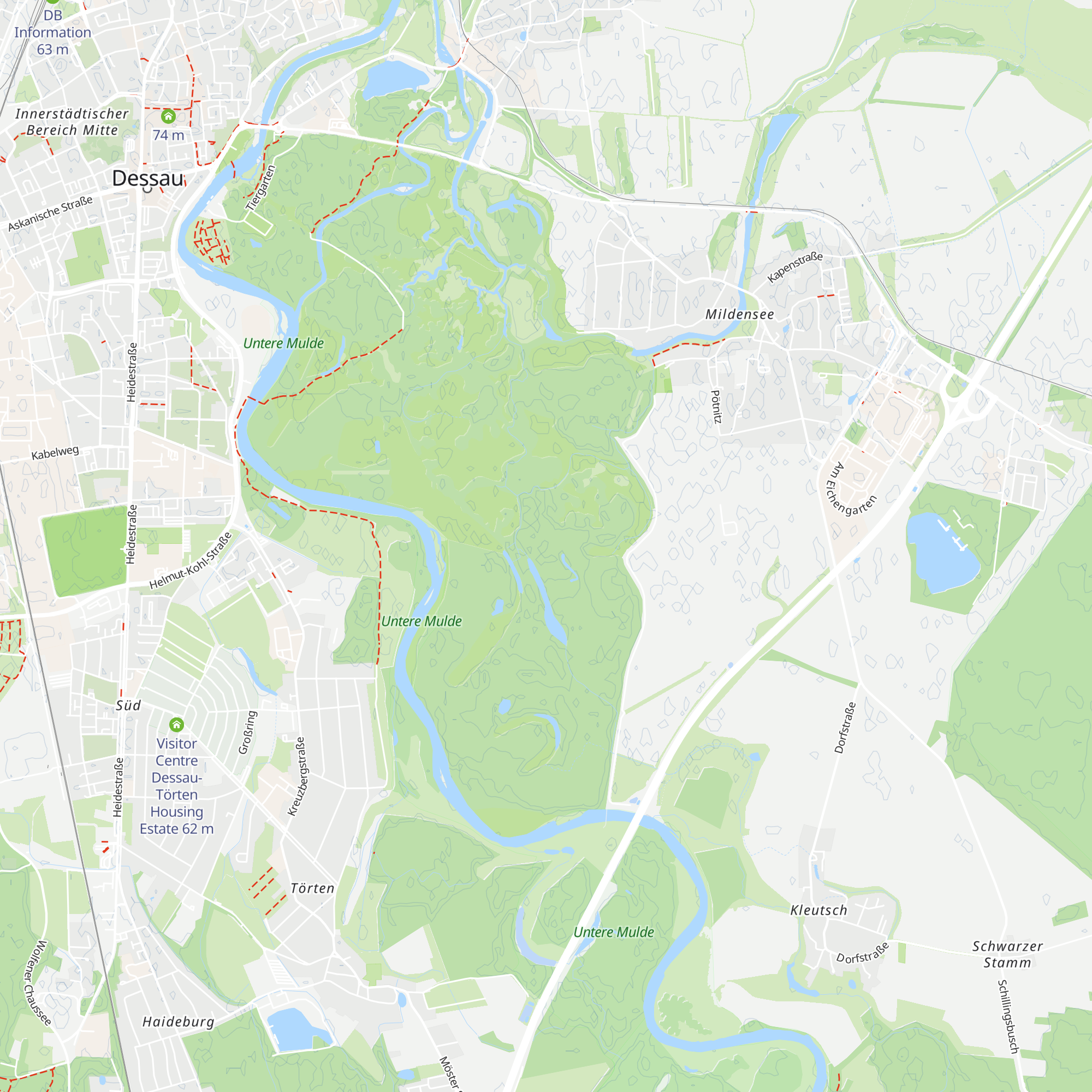 Die Hainichhütte im Pötnitzer Busch map