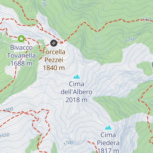 Map of Cima dell'Albero
