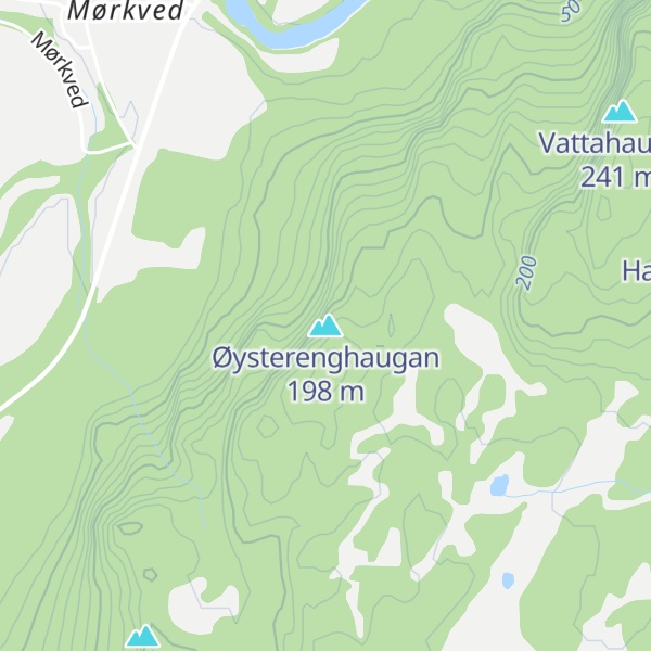 Map of Øysterenghaugan
