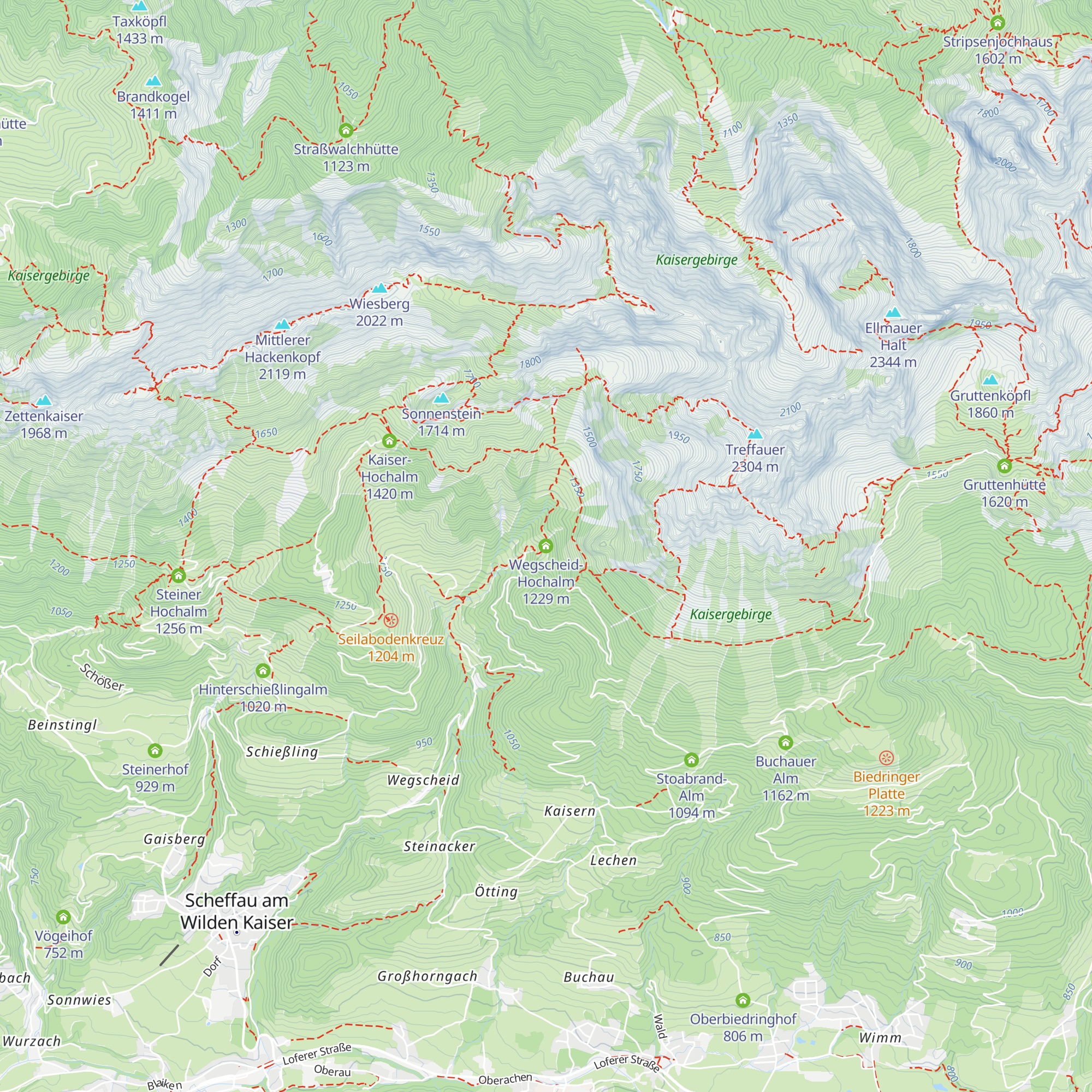 Wegscheid-Hochalm map