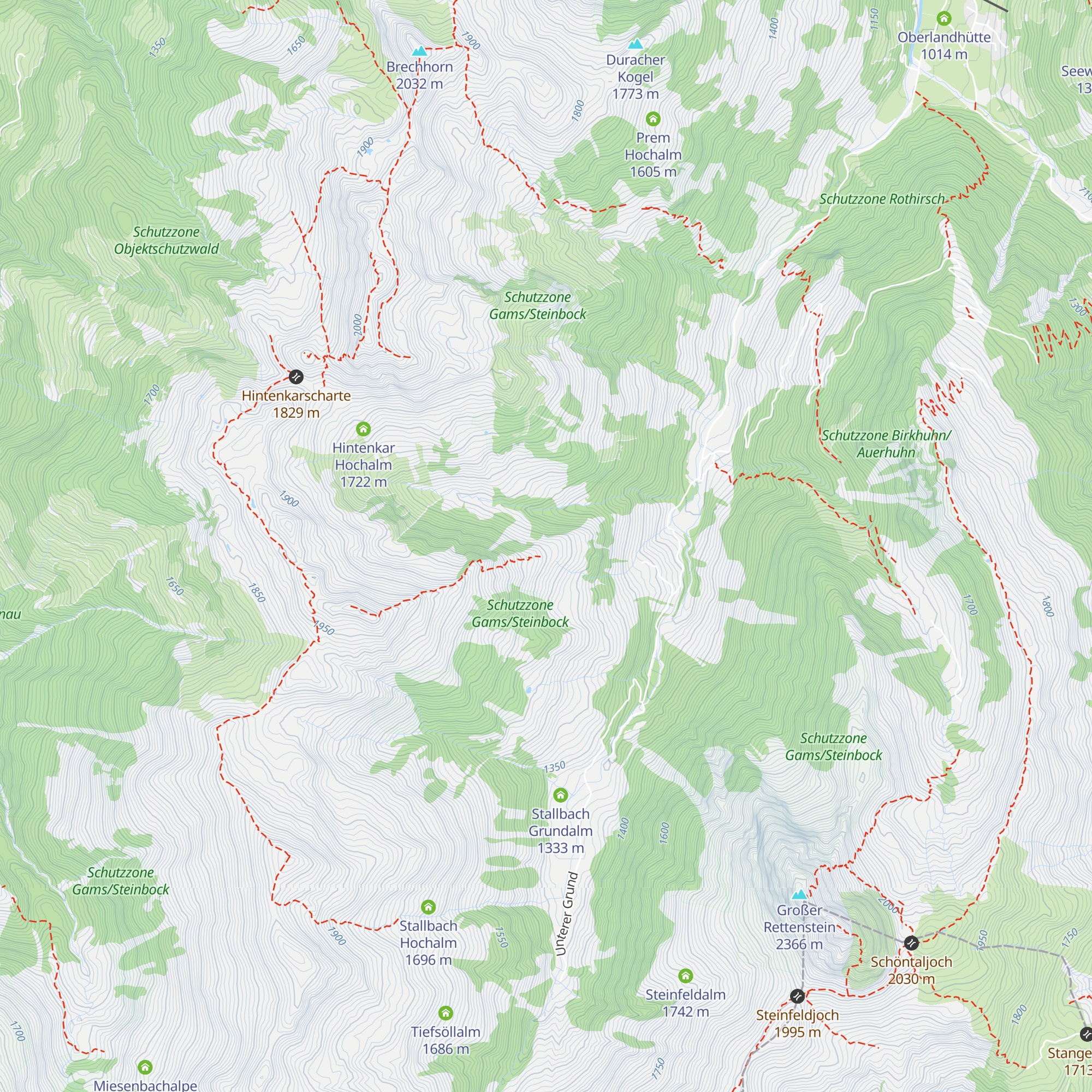 Haglangeralm map