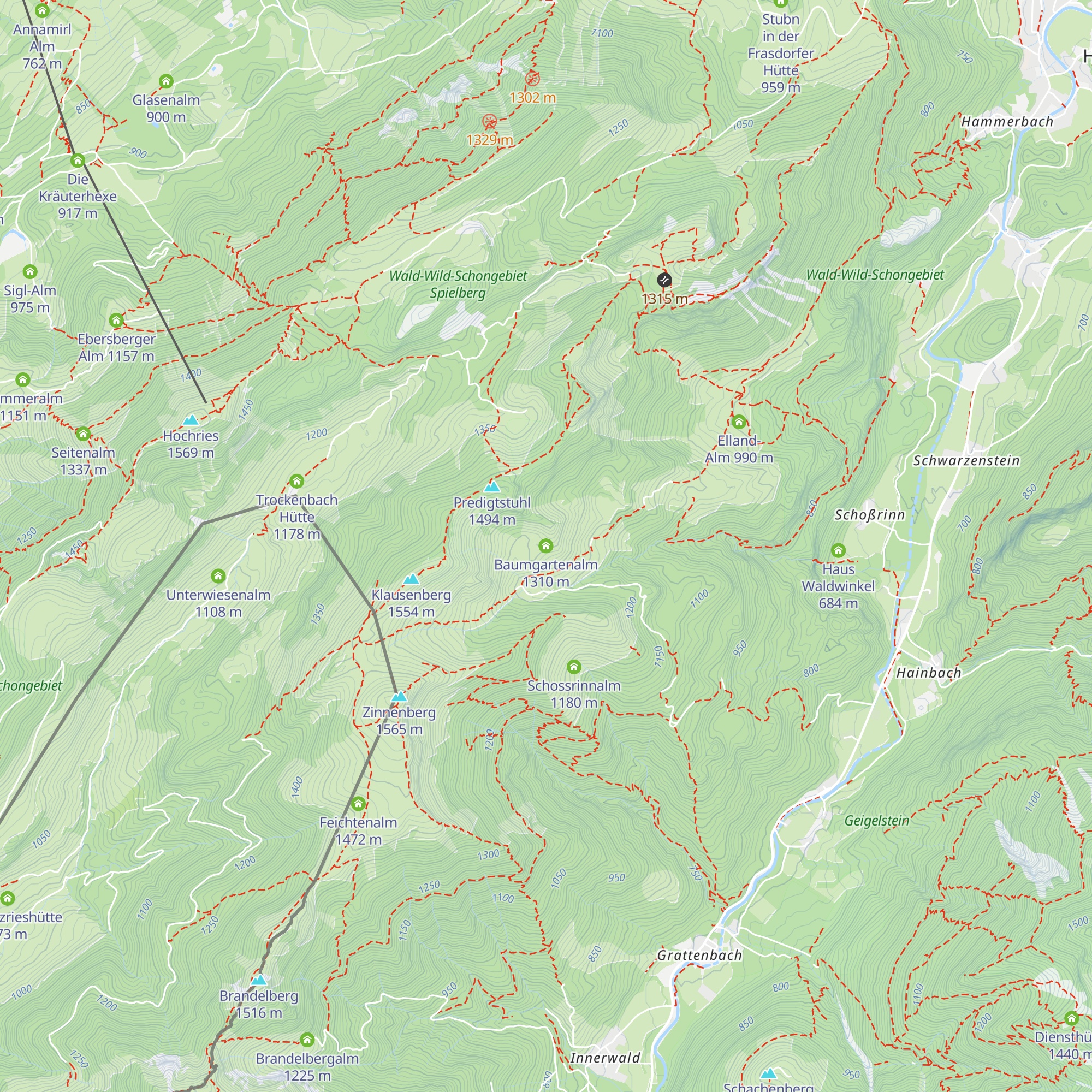 Baumgartenalm map