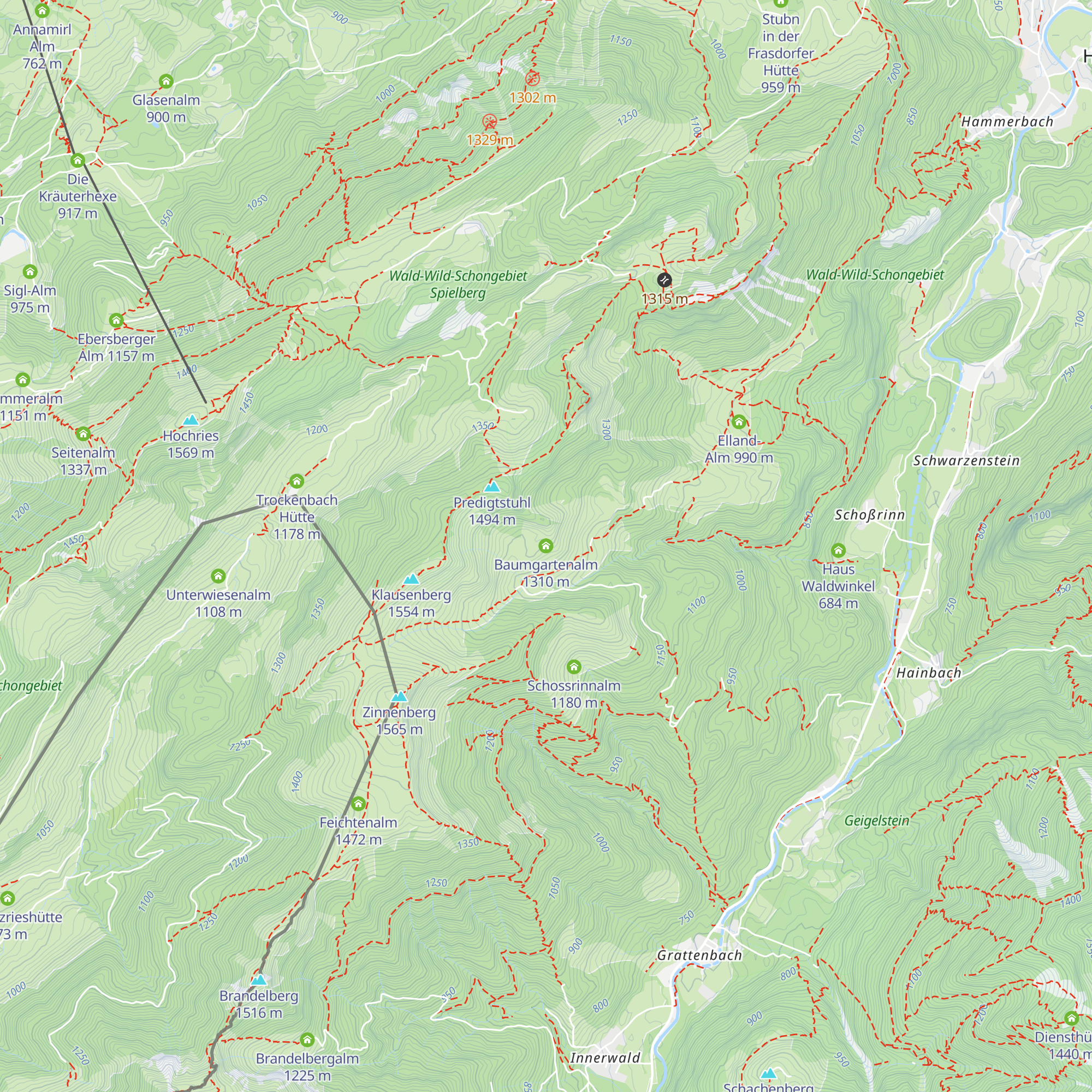 Baumgartenalm map