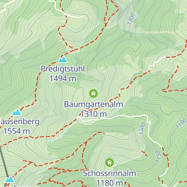 Map of Baumgartenalm