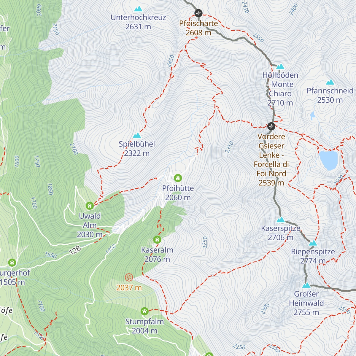 Pfoihütte map