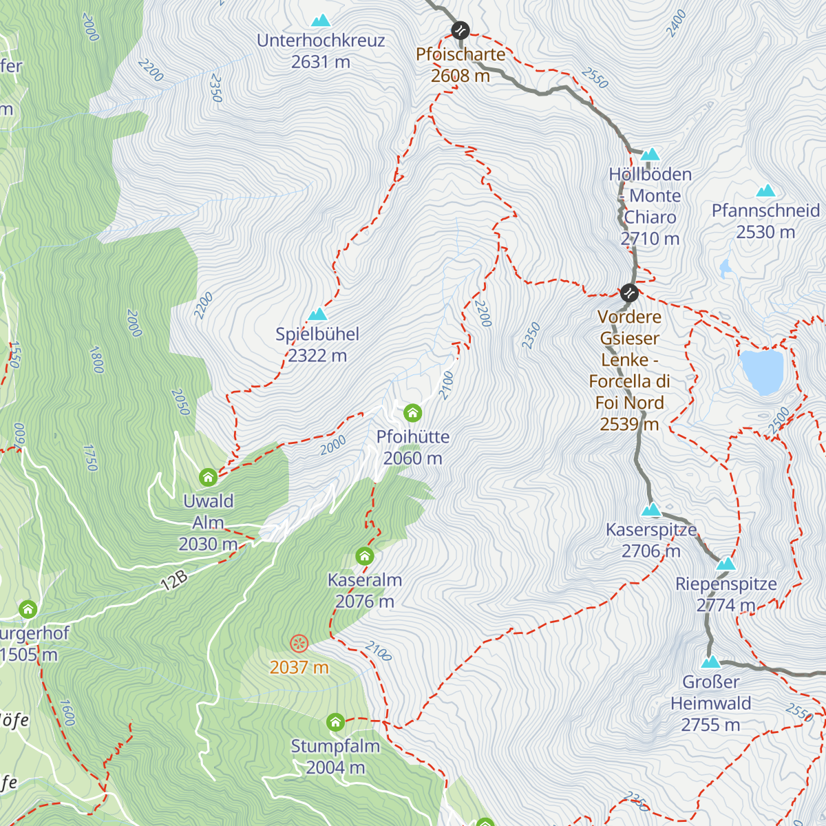Pfoihütte map