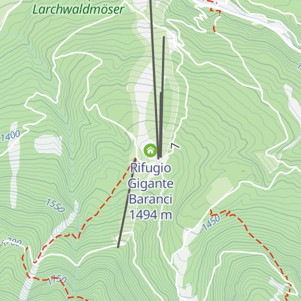 Map of Rifugio Gigante Baranci