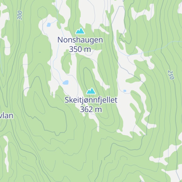 Map of Skeitjønnfjellet