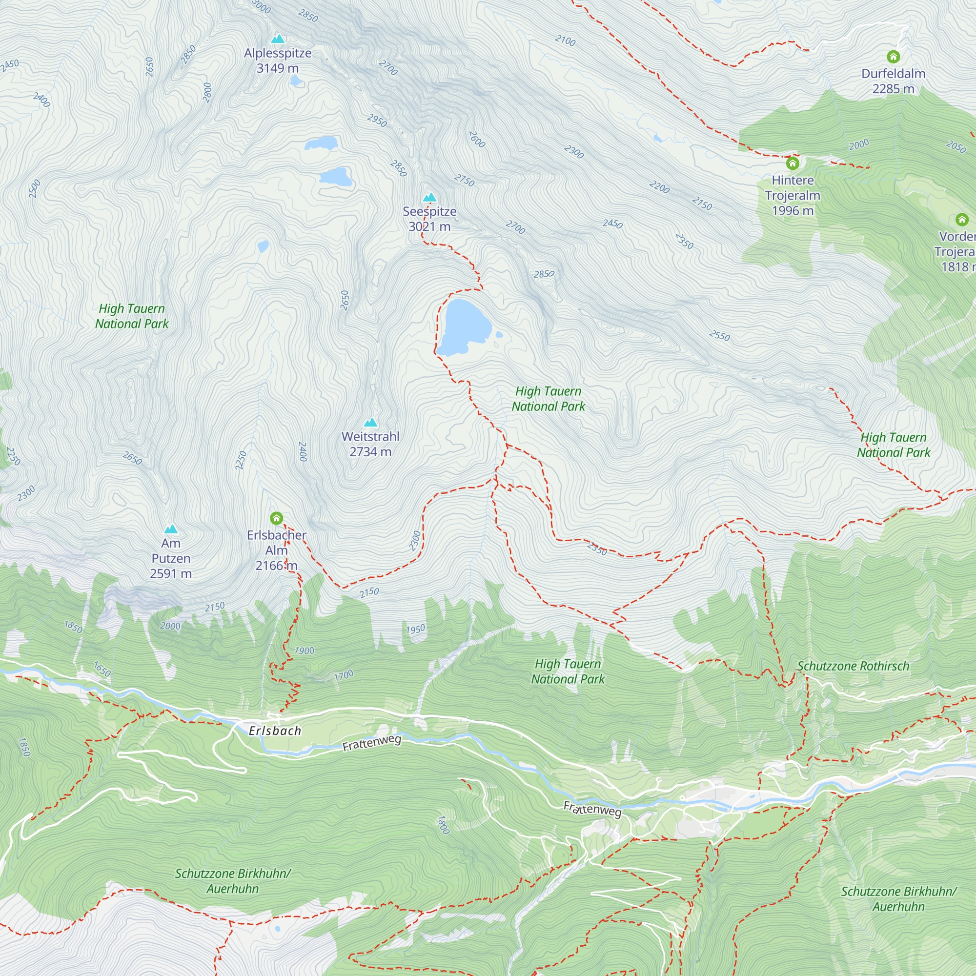 Frelitzalm map