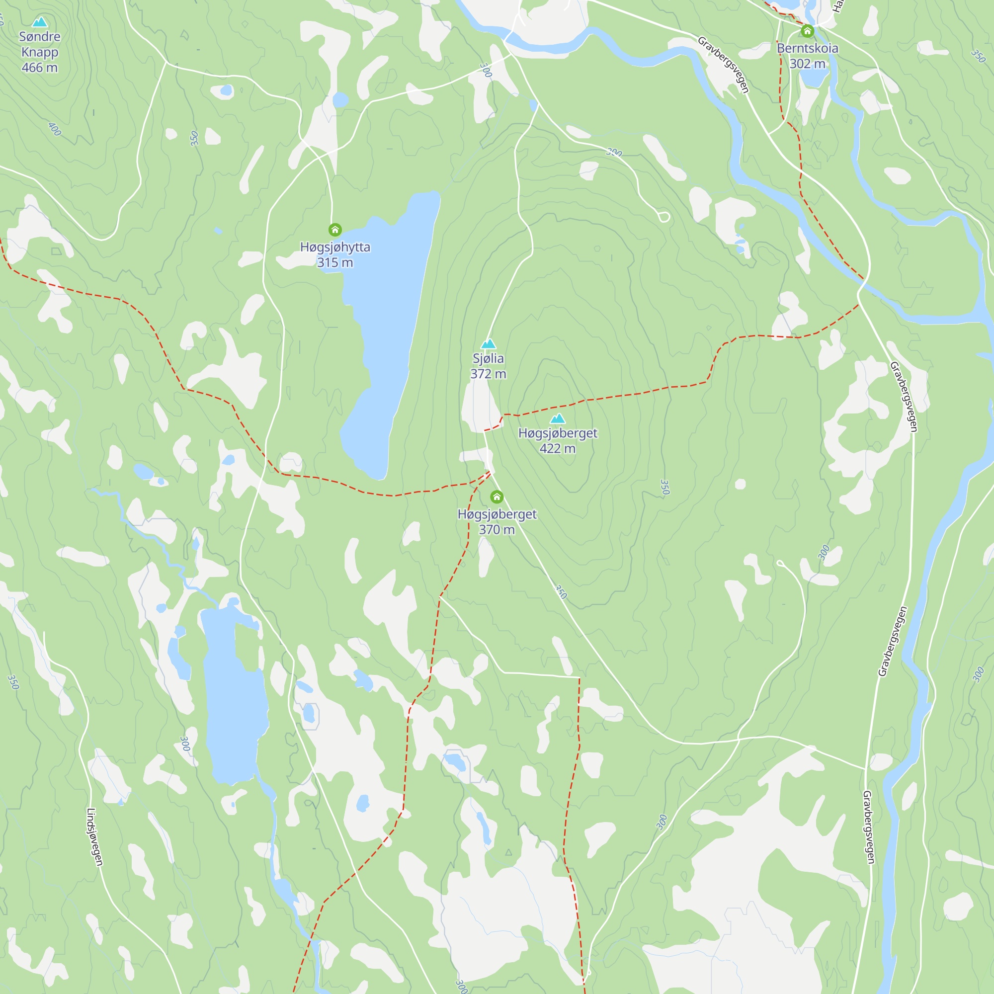Høgsjøberget map
