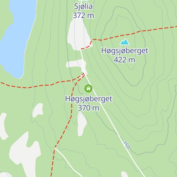 Map of Høgsjøberget