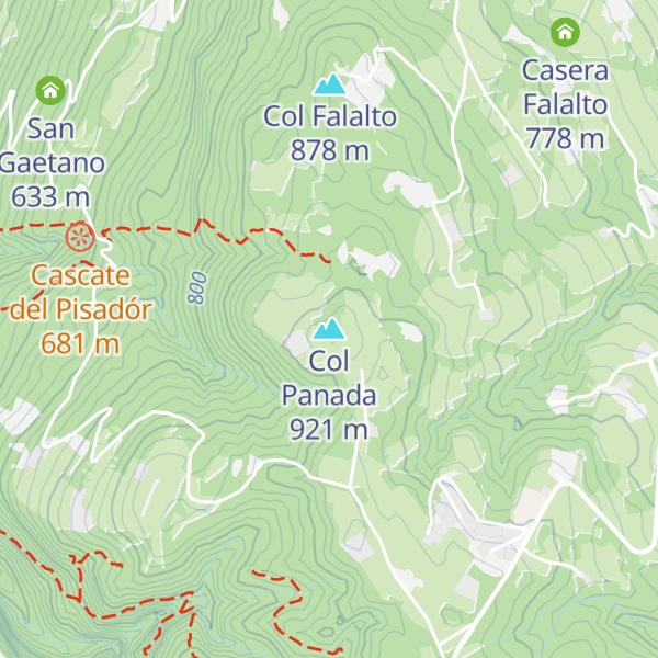 Map of Col Panada