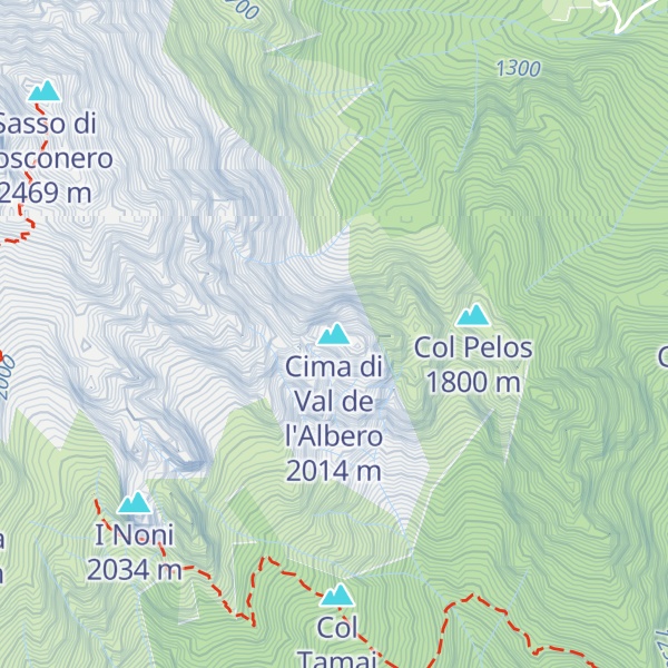 Map of Cima di Val de l'Albero