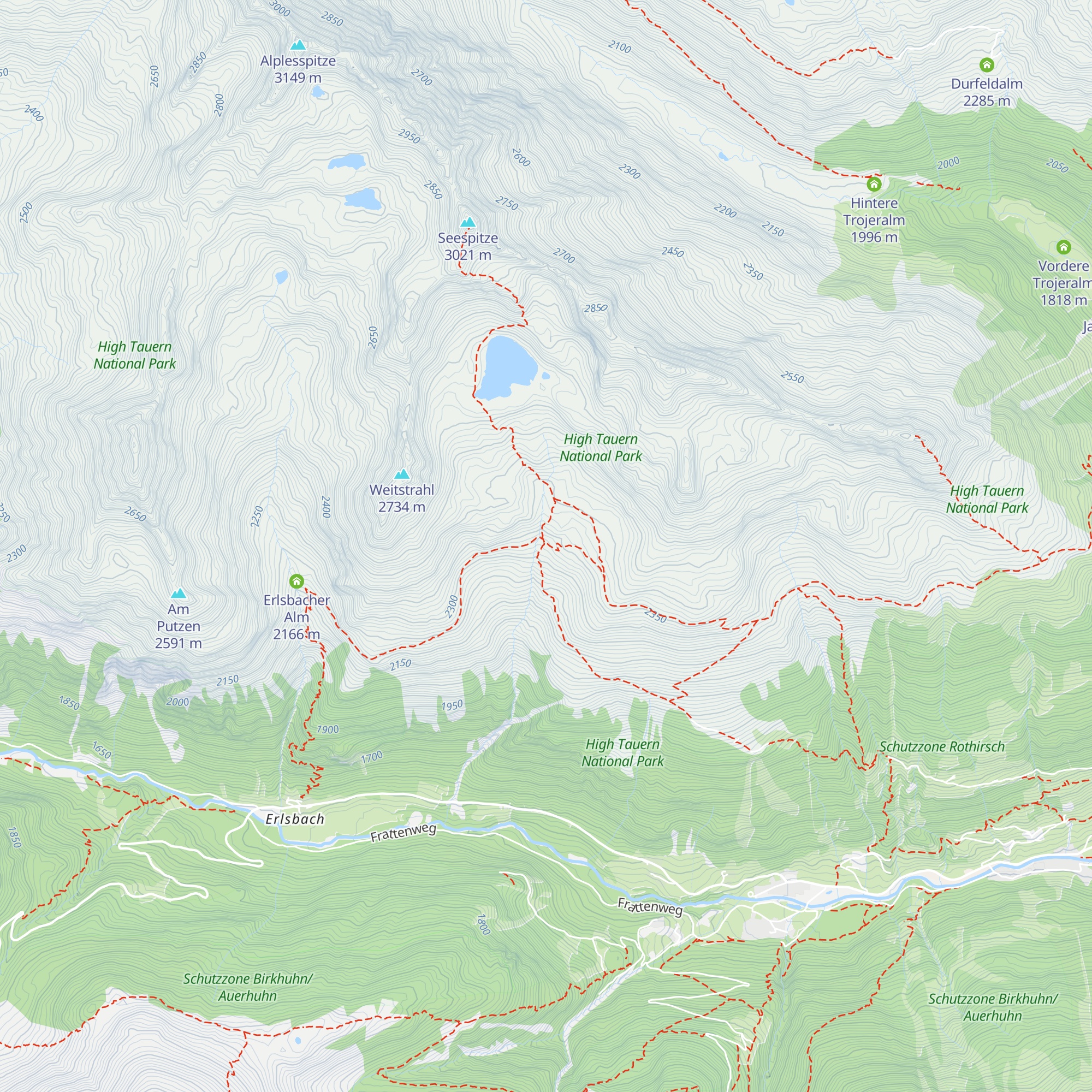 Seespitzhütte map