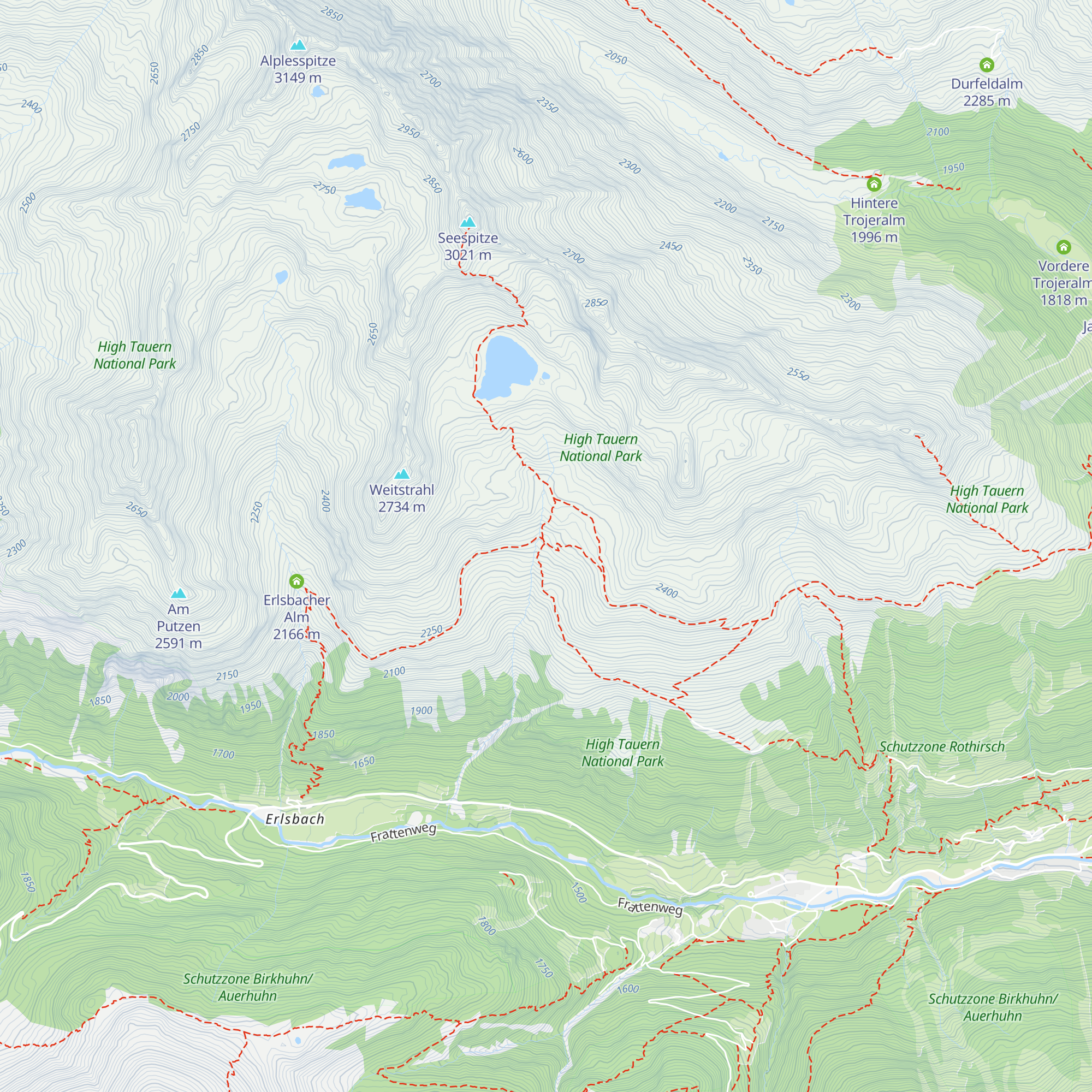 Seespitzhütte map