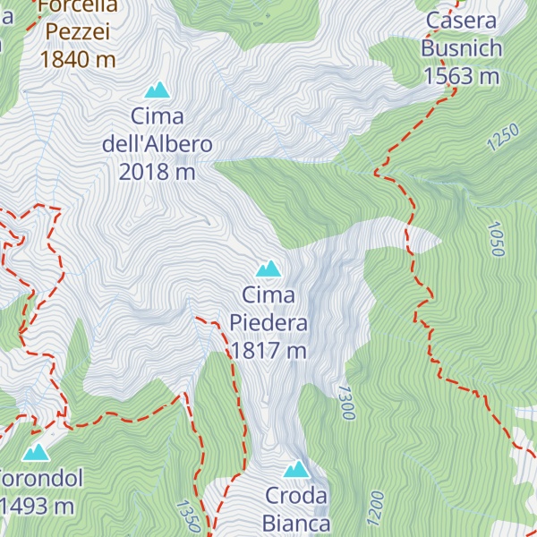 Map of Cima Piedera