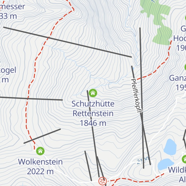 Map of Schutzhütte Rettenstein