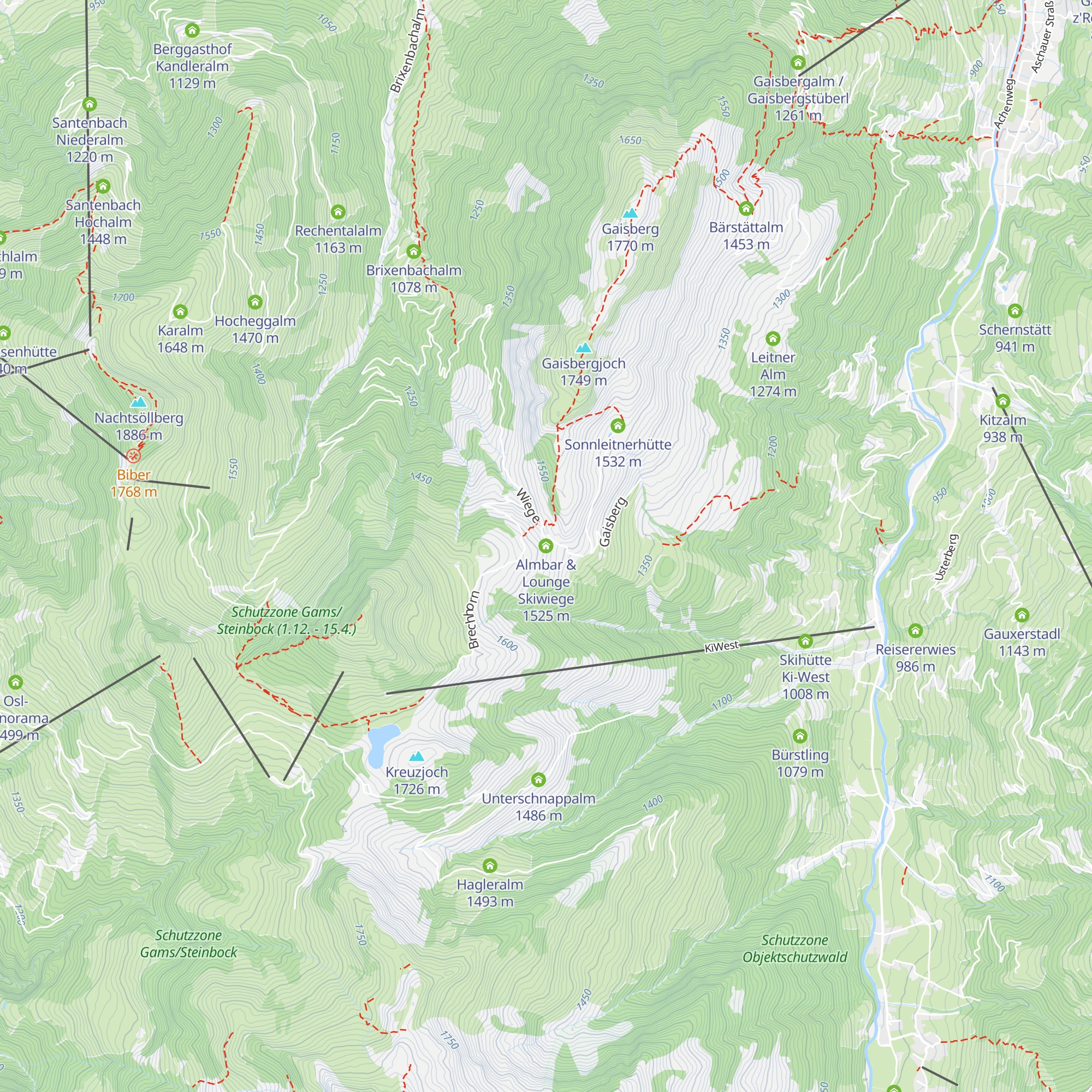 Almbar & Lounge Skiwiege map
