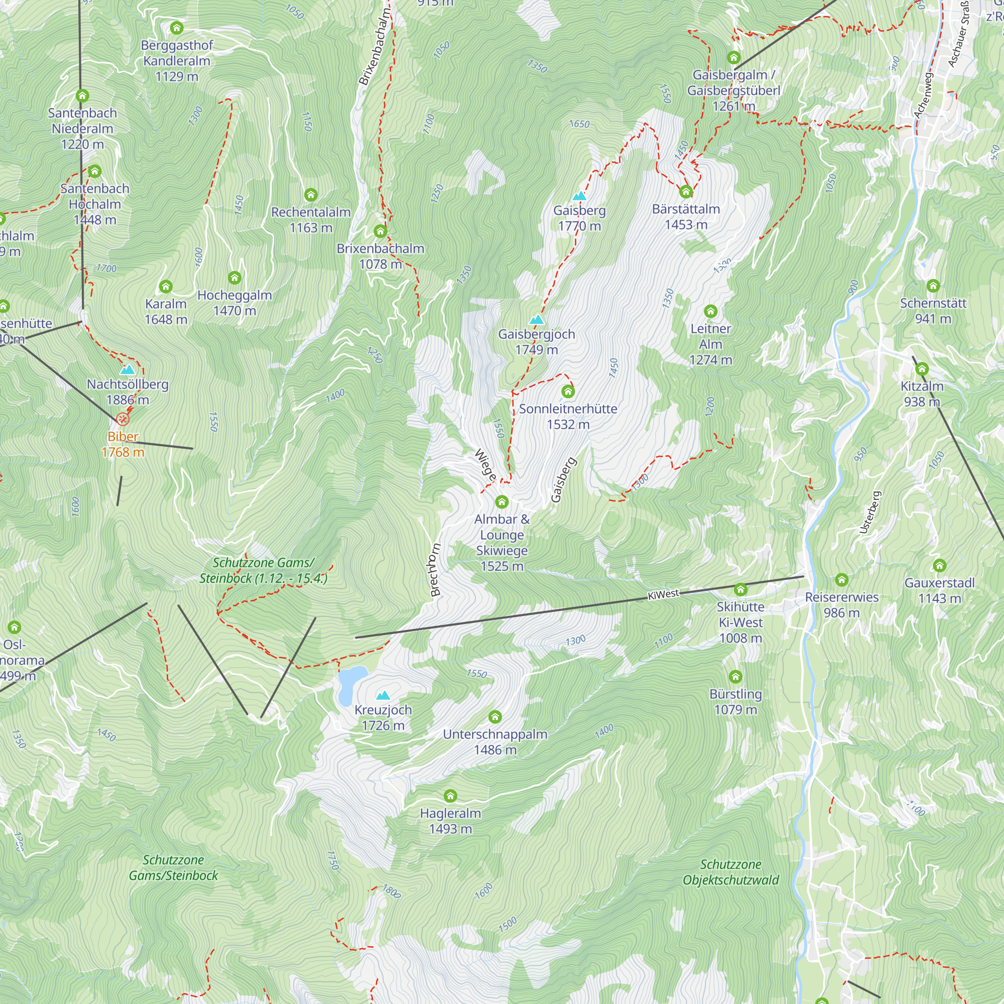 Almbar & Lounge Skiwiege map